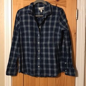 J. Crew Blue Plaid Button Down Shirt